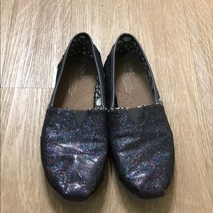 LIKE NEW TOMS Glitter Classic Alpargatas W6